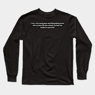 Conversations with Friends book quote Long Sleeve T-Shirt